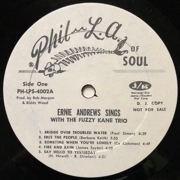 Ernie Andrews And The Fuzzy Kane Trio - Ernie Andrews Sings With The Fuzzy Kane Trio | Phil L.A. Of Soul (4002) - 3 Ernie Andrews And The Fuzzy Kane Trio - Ernie Andrews Sings With The Fuzzy Kane Trio | Phil L.A. Of Soul (4002) - 3