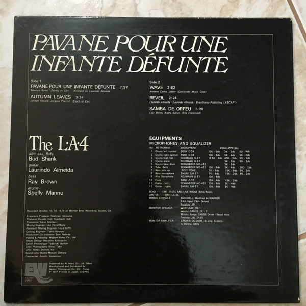 LA4 - Pavane Pour Une Infante Défunte | East Wind (45S-5002) - 2 LA4 - Pavane Pour Une Infante Défunte | East Wind (45S-5002) - 2