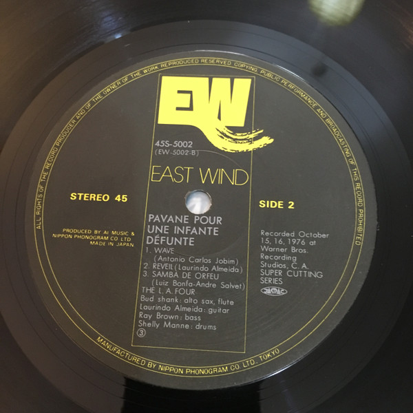 LA4 - Pavane Pour Une Infante Défunte | East Wind (45S-5002) - 4 LA4 - Pavane Pour Une Infante Défunte | East Wind (45S-5002) - 4