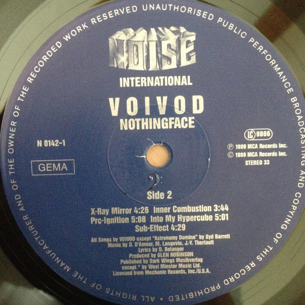 Voïvod - Nothingface | Noise International (N 0142-1) - 4 Voïvod - Nothingface | Noise International (N 0142-1) - 4