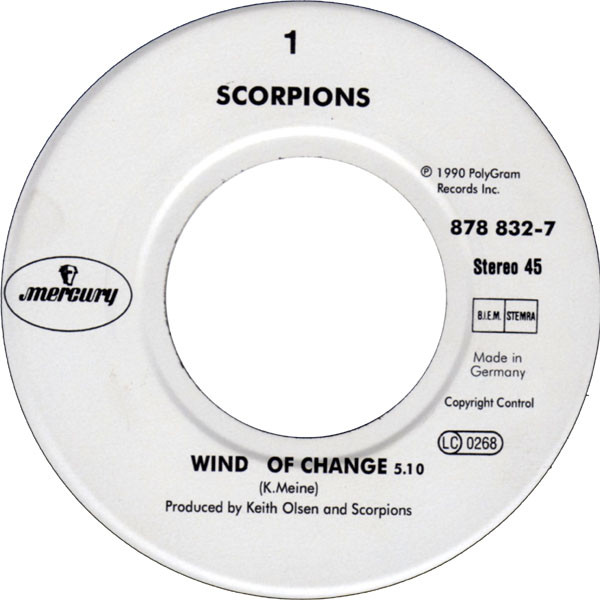 Scorpions - Wind Of Change | Mercury (878 832-7) - 3