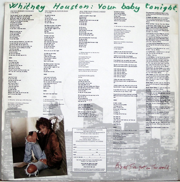 Whitney Houston - I'm Your Baby Tonight | Arista (211 039) - 3
