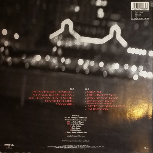 Whitney Houston - I'm Your Baby Tonight | Arista (211 039) - 2