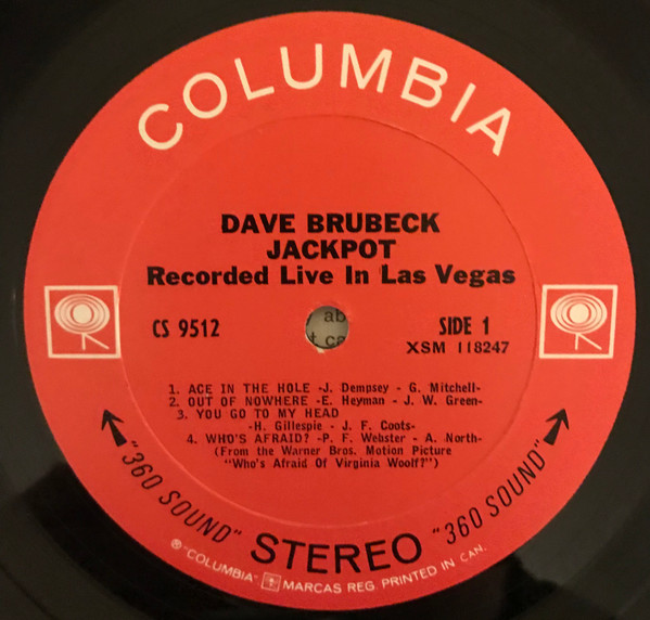 Dave Brubeck - Jackpot | CBS (CS 9512) - 3