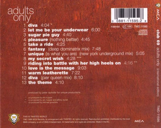 Club 69 - Adults Only (International Edition) | Twisted America Records (TWD 11595) - 2 Club 69 - Adults Only (International Edition) | Twisted America Records (TWD 11595) - 2