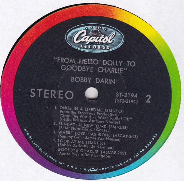 Bobby Darin - From Hello Dolly To Goodbye Charlie | Capitol Records (ST 2194) - 4
