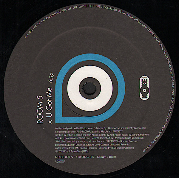 Room 5 - U Got Me | Noise Traxx (NOISE 020 A) - 4 Room 5 - U Got Me | Noise Traxx (NOISE 020 A) - 4