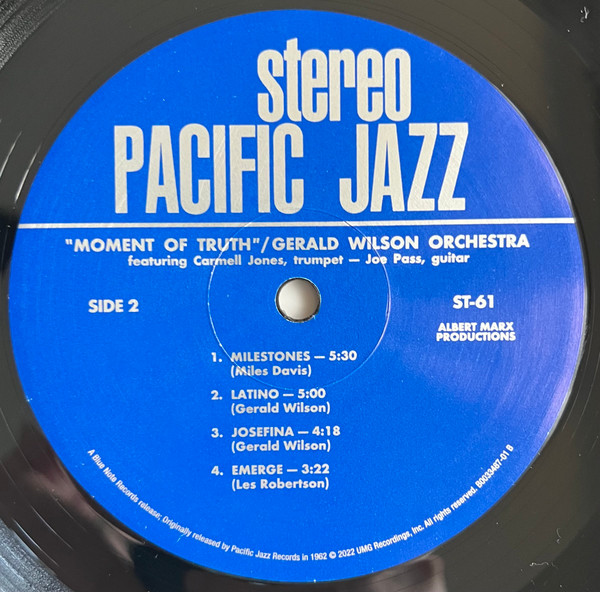 Gerald Wilson Orchestra - Moment Of Truth | Pacific Jazz (B0033487-01) - 2