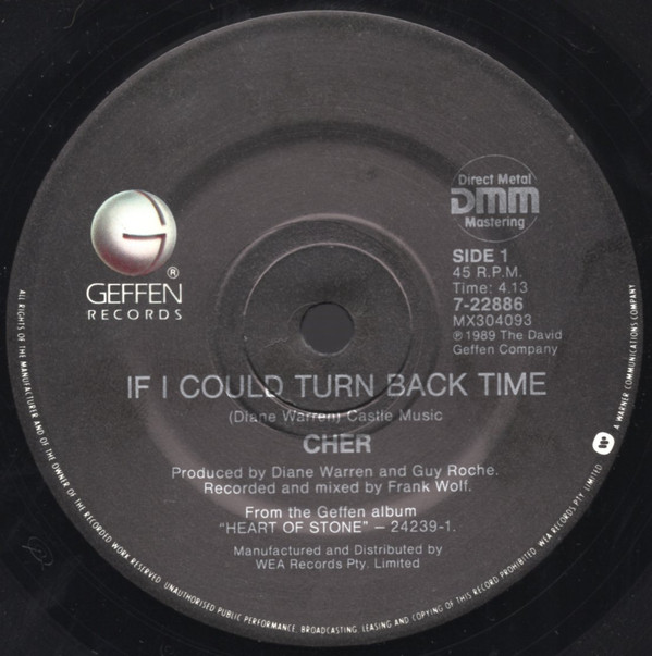 Cher - If I Could Turn Back Time | Geffen Records (7-22886) - main