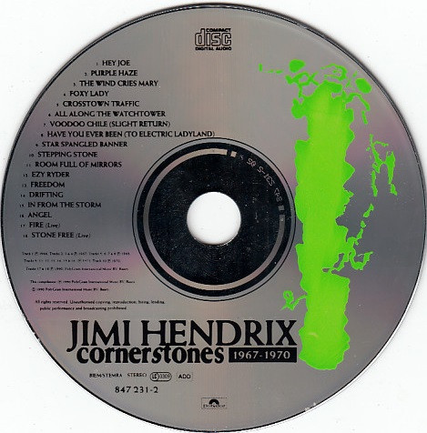 Jimi Hendrix - Cornerstones 1967-1970 [CD - 1st Press DE - 1990 - NM / Mint] | Polydor (847 231-2) - 4