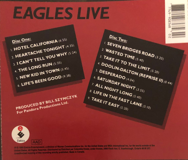 Eagles - Eagles Live (2CD) [CD] | Elektra (E2 705) - 2