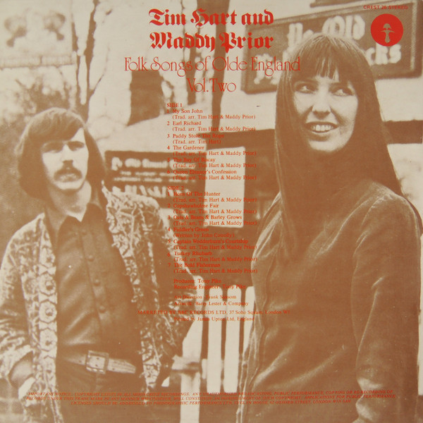 Tim Hart And Maddy Prior - Folk Songs Of Olde England Volume II | Mooncrest (CREST 26) - 2 Tim Hart And Maddy Prior - Folk Songs Of Olde England Volume II | Mooncrest (CREST 26) - 2
