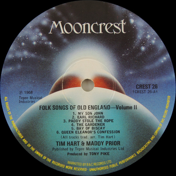 Tim Hart And Maddy Prior - Folk Songs Of Olde England Volume II | Mooncrest (CREST 26) - 3 Tim Hart And Maddy Prior - Folk Songs Of Olde England Volume II | Mooncrest (CREST 26) - 3