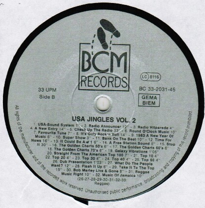 Unknown Artist - Jingles From U.S.A. (Volume 2) | BCM Records (B.C. 33-2031-45) - 4 Unknown Artist - Jingles From U.S.A. (Volume 2) | BCM Records (B.C. 33-2031-45) - 4