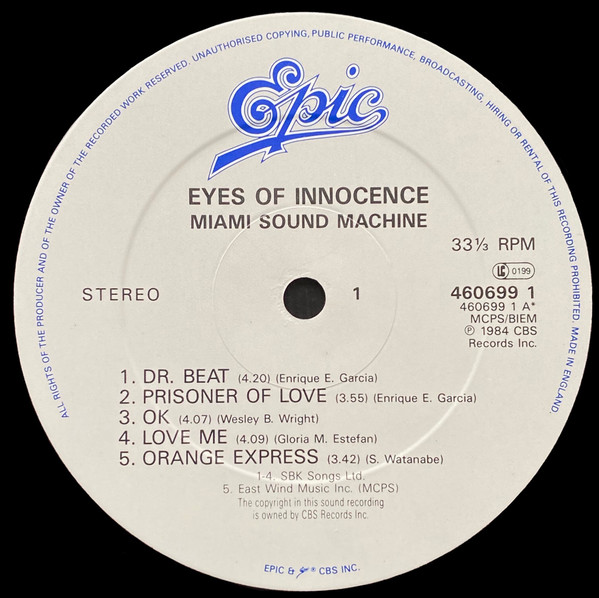 Miami Sound Machine - Eyes Of Innocence | Epic (460699 1) - 3