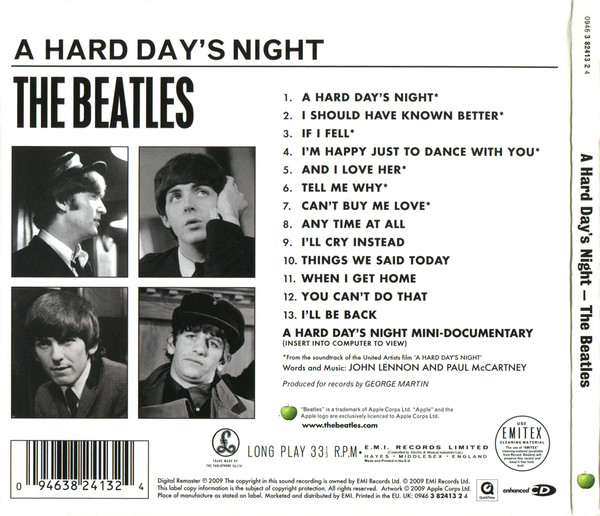 The Beatles - A Hard Day's Night | Apple Records (0946 3 82413 2 4) - 2