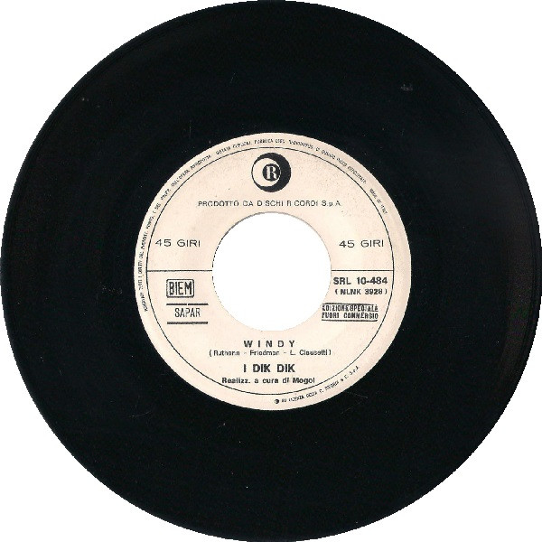 I Dik Dik - Windy / Inno | Ricordi (SRL 10-484) - 2