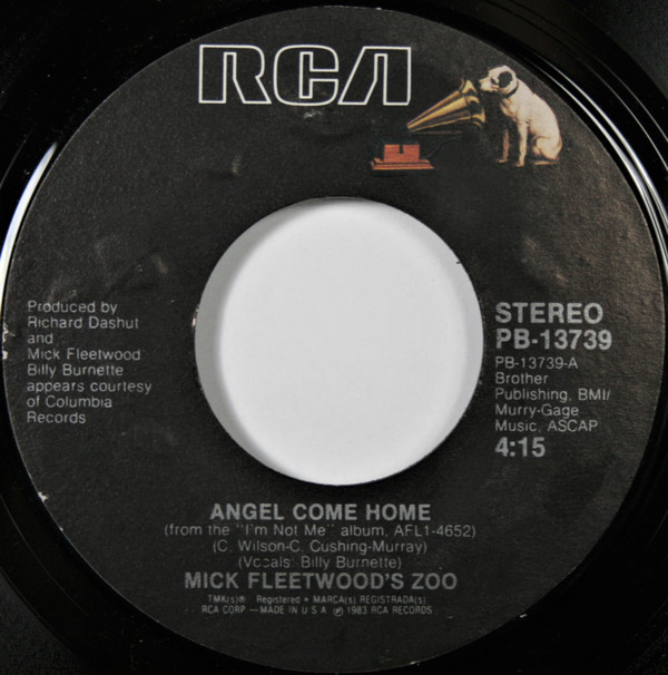 Mick Fleetwood's Zoo - Angel Come Home | RCA (PB-13739)