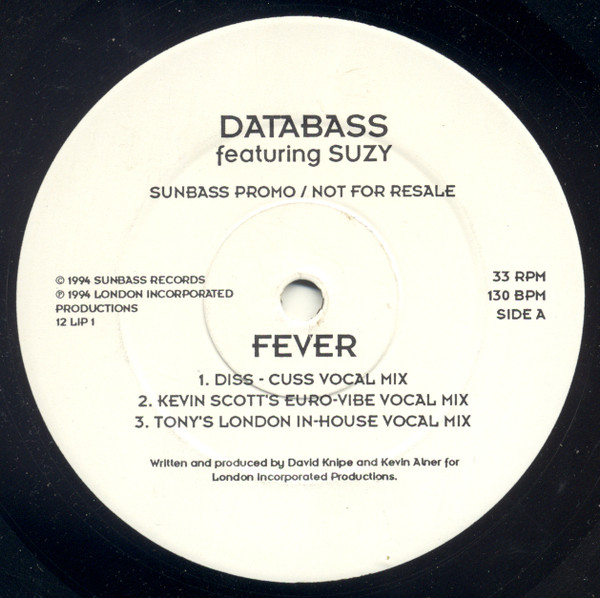 Databass Featuring Suzy - Fever | Sunbass Records (12 LIP 1) - main Databass Featuring Suzy - Fever | Sunbass Records (12 LIP 1) - main