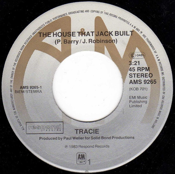 Tracie Young - The House That Jack Built | A&M Records (AMS 9265) - 3
