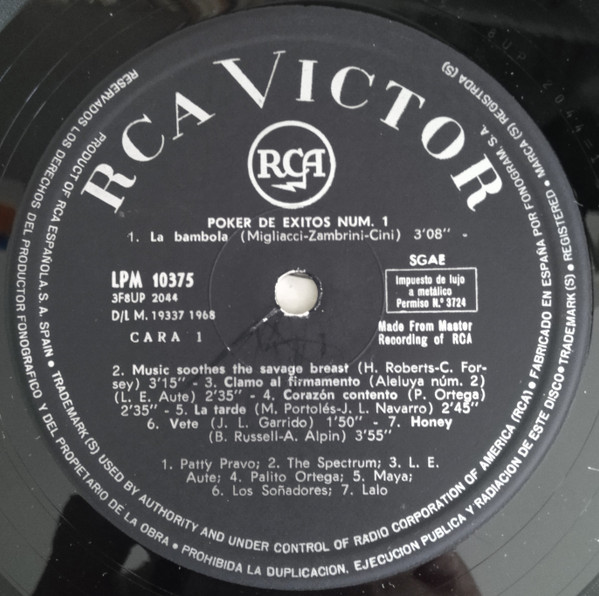 Various - Poker De Exitos N. 1 | RCA Victor (LPM 10375) - 3
