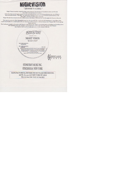 Nightvision - Jessie's Girl | Stoney Boy Music (SBM 12-2004)
