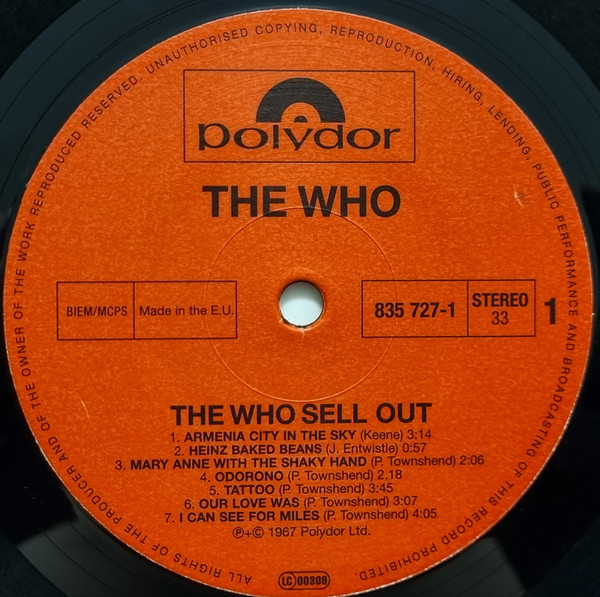 The Who - The Who Sell Out [Vinyl] | Polydor (835 727-1) - 3