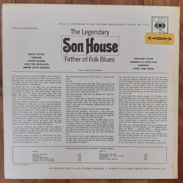 Son House - Father Of Folk Blues | CBS (SBP-233469) - 2 Son House - Father Of Folk Blues | CBS (SBP-233469) - 2