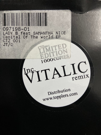Lady B Feat Samantha Nice - Capitalofzeworld EP | Citizen Records (CTZ001) - 2