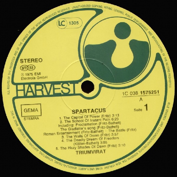 Triumvirat - Spartacus | Harvest (1C 038 1575251) - 3