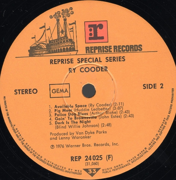 Ry Cooder - Ry Cooder | Reprise Records (REP 24 025) - 4 Ry Cooder - Ry Cooder | Reprise Records (REP 24 025) - 4