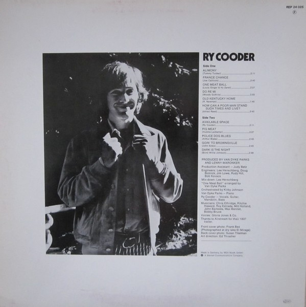 Ry Cooder - Ry Cooder | Reprise Records (REP 24 025) - 2 Ry Cooder - Ry Cooder | Reprise Records (REP 24 025) - 2