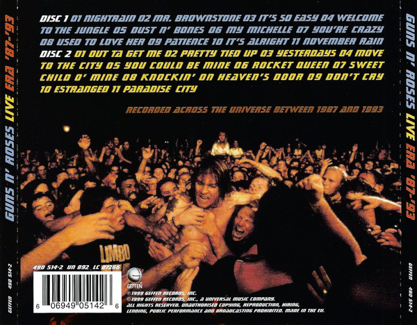 Guns N' Roses - Live Era '87-'93 | Geffen Records (490 514-2) - 3