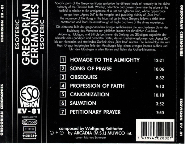 Wolfgang Reithofer - Gregorian Ceremonies | Esovision (EV-81) - 2