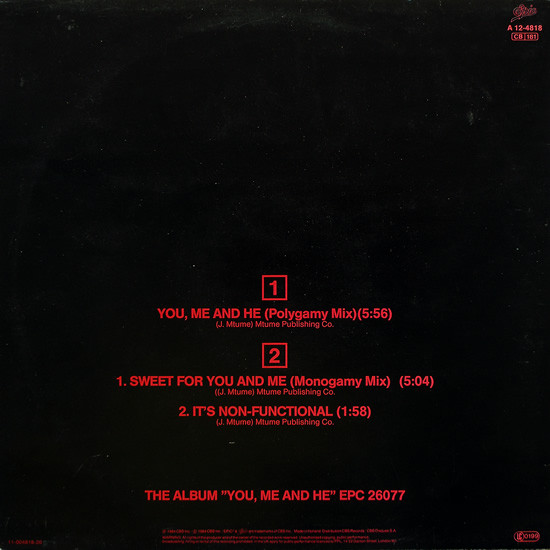 Mtume - You, Me And He | Epic (EPCA 12.4818) - 2