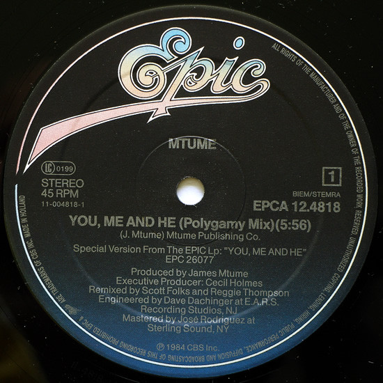 Mtume - You, Me And He | Epic (EPCA 12.4818) - 3