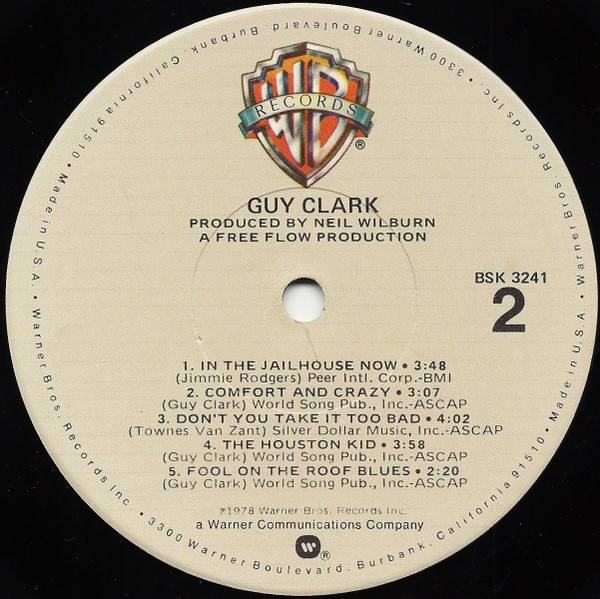 Guy Clark - Guy Clark | Warner Bros. Records (BSK 3241) - 4