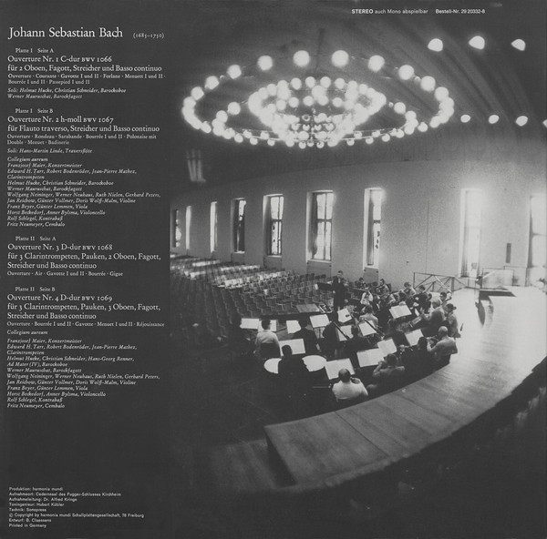 Johann Sebastian Bach , Collegium Aureum - Vier Ouvertüren | BASF (29 20332-8) - 2 Johann Sebastian Bach , Collegium Aureum - Vier Ouvertüren | BASF (29 20332-8) - 2