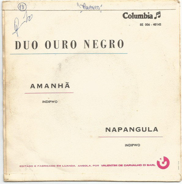 Duo Ouro Negro - Amanhã / Napangula | Columbia (8E 006-40145) - 2 Duo Ouro Negro - Amanhã / Napangula | Columbia (8E 006-40145) - 2