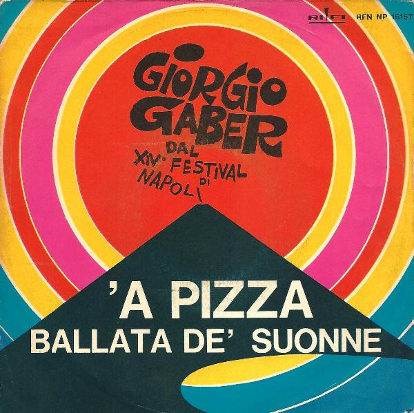 Giorgio Gaber - 'A Pizza | Rifi (RFN NP 16167) - main Giorgio Gaber - 'A Pizza | Rifi (RFN NP 16167) - main