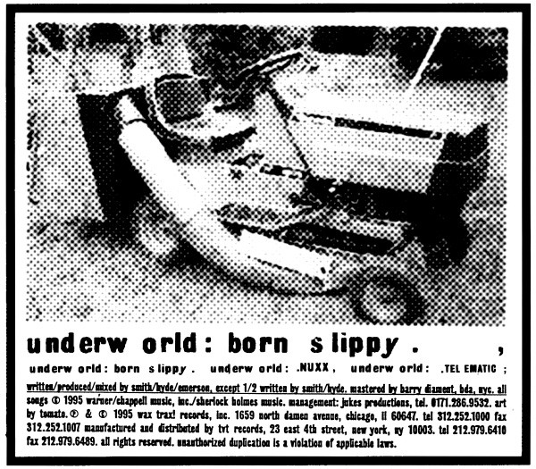 Underworld - Born Slippy | Wax Trax! Records (TVT 8731-2) - main