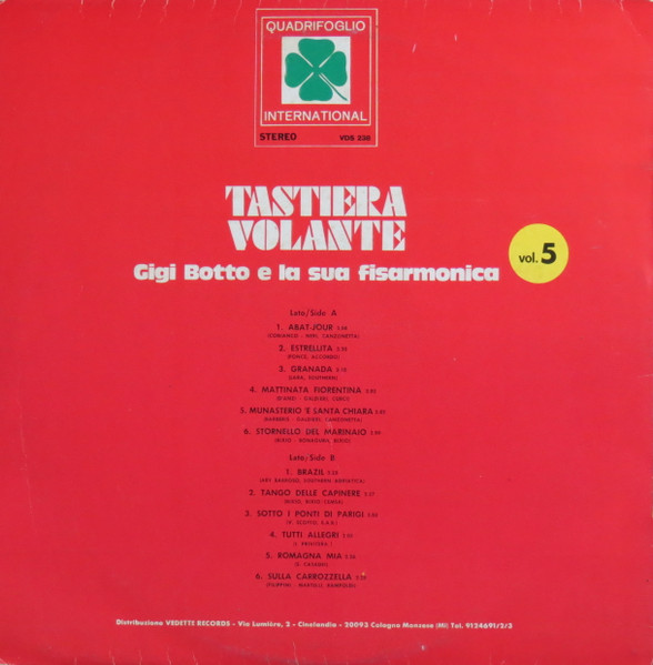 Gigi Botto - Tastiera Volante - Vol. 5 | Quadrifoglio International (VDS 238) - 2