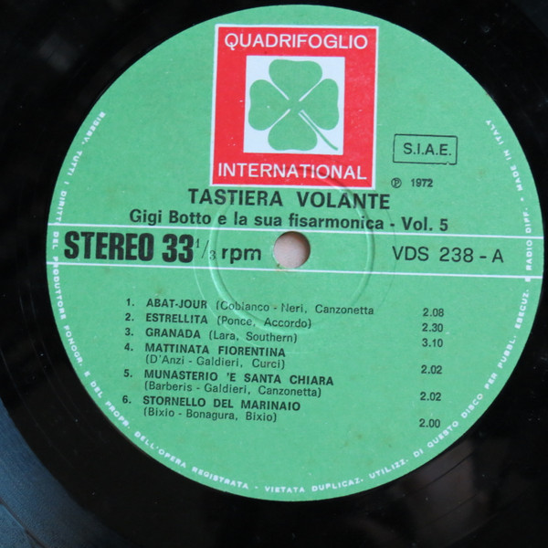 Gigi Botto - Tastiera Volante - Vol. 5 | Quadrifoglio International (VDS 238) - 3