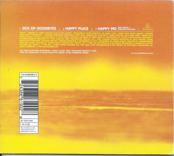 Sparklehorse - Sick Of Goodbyes | Parlophone (CDCLS 808) - 2