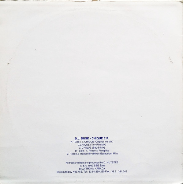 DJ Dusk - Chique E.P. | See Saw (SW 92009) - 2 DJ Dusk - Chique E.P. | See Saw (SW 92009) - 2