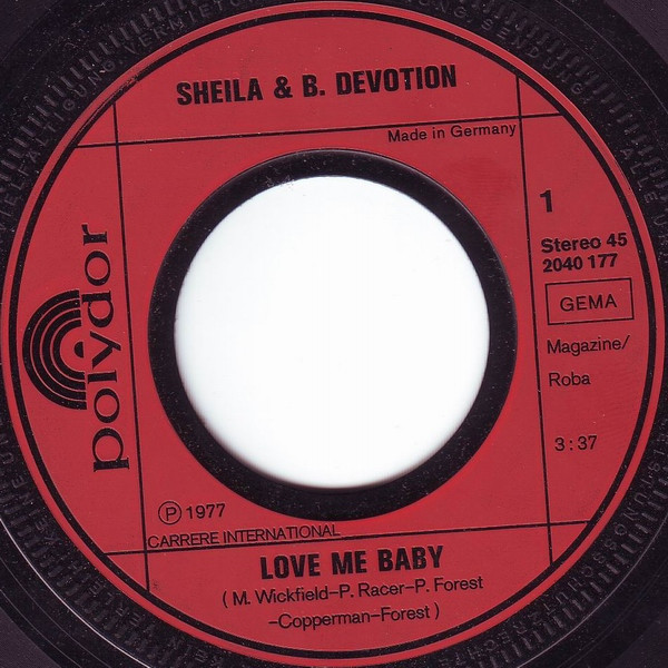 Sheila & B. Devotion - Love Me Baby | Polydor (2040 177) - 3