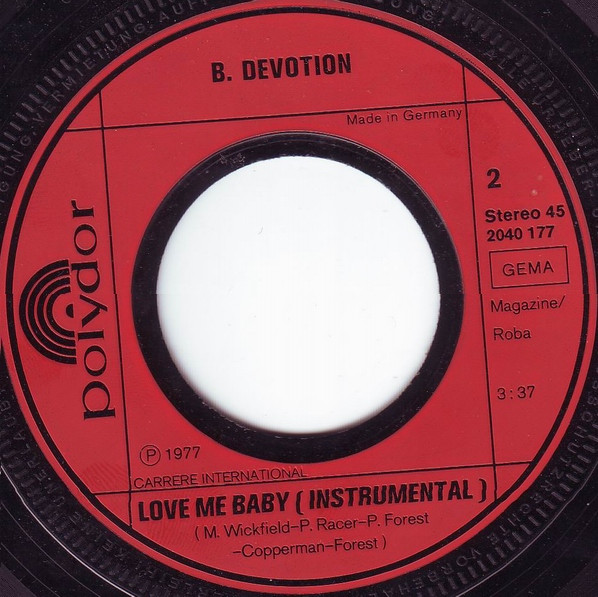 Sheila & B. Devotion - Love Me Baby | Polydor (2040 177) - 4