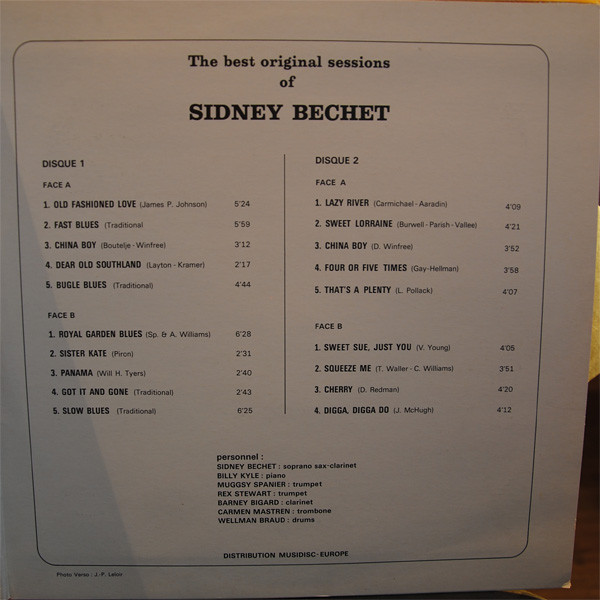 Sidney Bechet - The Best Original Sessions Of Sidney Bechet | Disques Festival (ALB 139) - 4