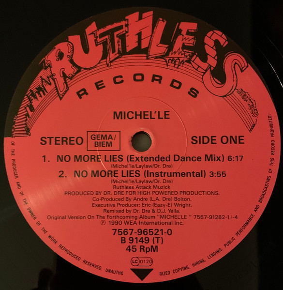 Michel'Le - No More Lies | Ruthless Records (7567-96521-0) - 3 Michel'Le - No More Lies | Ruthless Records (7567-96521-0) - 3