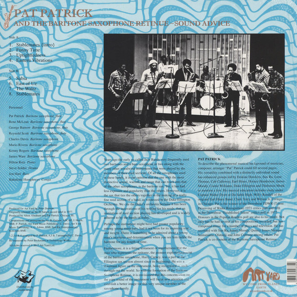 Pat Patrick And The The Baritone Saxophone Retinue - Sound Advice | Art Yard (ARTYARD LP014) - 2